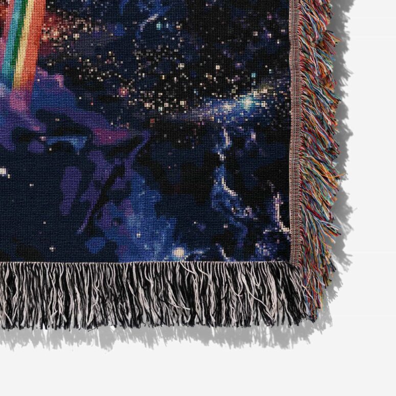 Rick and Morty The Dark Side Of The Moon Woven Blanket