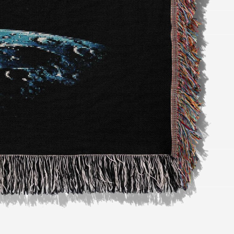 The Dark Side Of The Moon Attack Earth Art back Woven Blanket The Dark Side Of The Moon Attack Earth Art back Woven Blanket