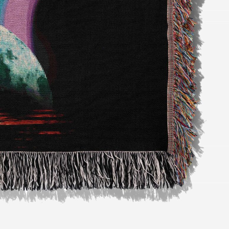 The Endless River Dark side of the moon Woven Blanket
