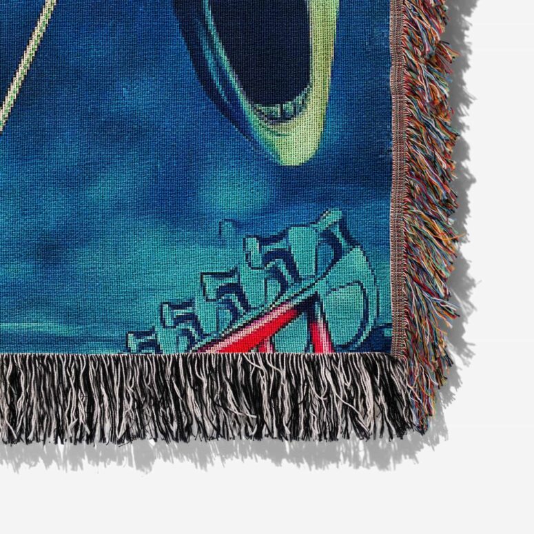 The Wall Hammer Flower Screaming Face Woven Blanket The Wall Hammer Flower Screaming Face Woven Blanket