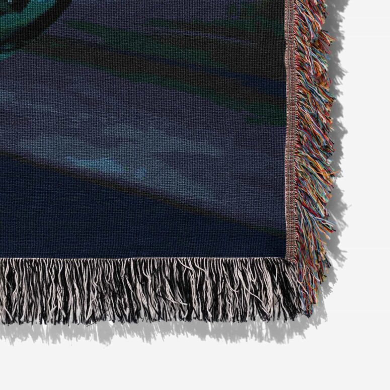 Two Lost Souls Swimming in a Fishbowl Painting Woven Blanket Two Lost Souls Swimming in a Fishbowl Painting Woven Blanket