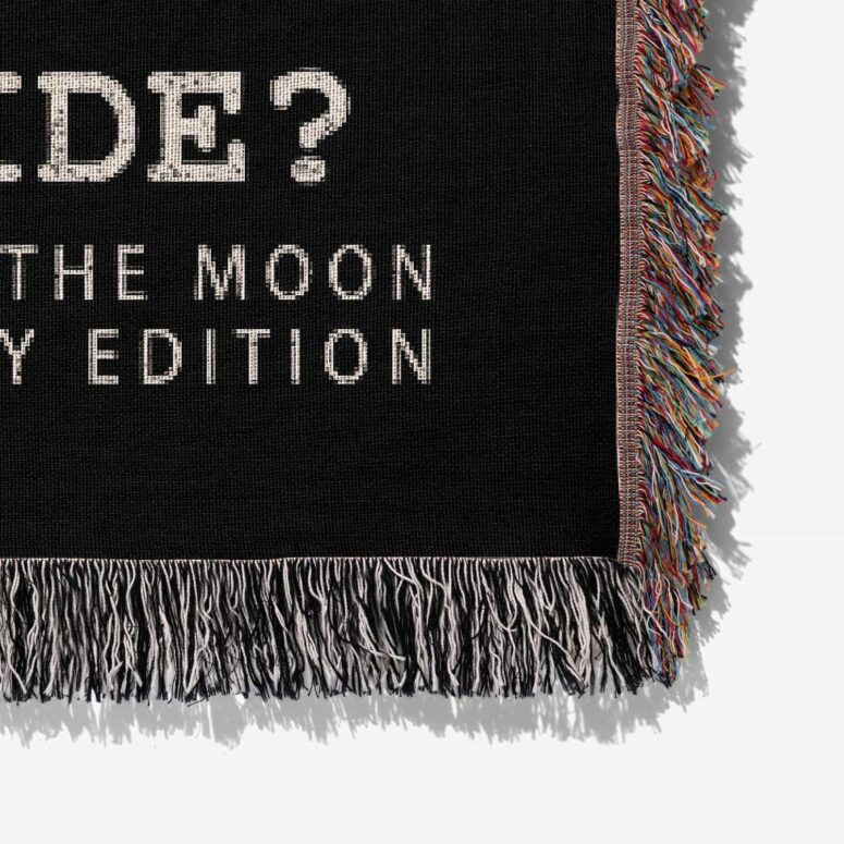 Where Is Your Dark Side Of The Moon 30th Anniversary Woven Blanket Where Is Your Dark Side Of The Moon 30th Anniversary Woven Blanket
