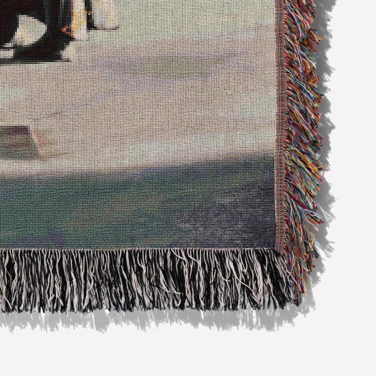 superman vs batman Wish You Were Here Woven Blanket