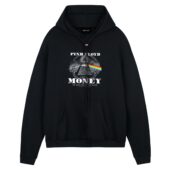 Dark Side Of The Moon Illuminati Pyramid Money Front Hoodie Black - OtherBrick