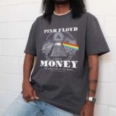 Dark Side Of The Moon Illuminati Pyramid Money Front Shirt Man Grey - OtherBrick