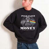 Dark Side Of The Moon Illuminati Pyramid Money Frontsweater Man Black - OtherBrick