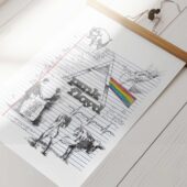 Pink Floyd Animals Dsotm Wish You Were Here Sketch Poster Mockup (2) - OtherBrick