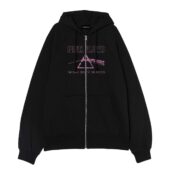 Pink Floyd The Dark Side Of The Moon Tour 1973 Shirt Front Ziphoodie Black - OtherBrick