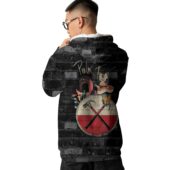 Pink Floyd The Wall Hammer Flower Screaming Face Hoodie Back - OtherBrick