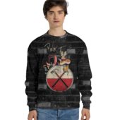 Pink Floyd The Wall Hammer Flower Screaming Face Sweater Front - OtherBrick