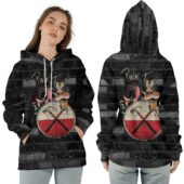 Pink Floyd The Wall Hammer Flower Screaming Face Ziphoodie - OtherBrick