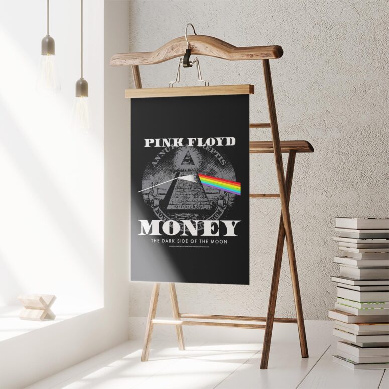 Dark Side of the Moon Illuminati Pyramid Money Poster
