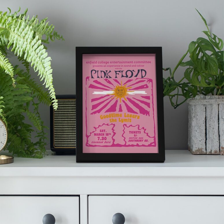 March 18th 1967 Enfield College Goodtime Losers the Lymit Pink Floyd Poster