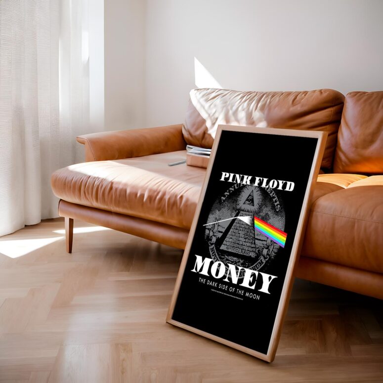 Dark Side of the Moon Illuminati Pyramid Money Poster