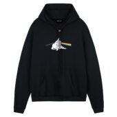 Dark Side Of Cat Butt Front Hoodie Black - OtherBrick