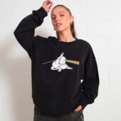 Dark Side Of Cat Butt Front Sweater Woman Black - OtherBrick