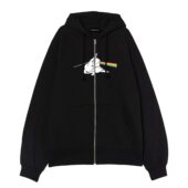 Dark Side Of Cat Butt Front Ziphoodie Black - OtherBrick