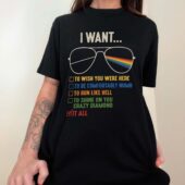 I Want It All Shirt Pink Floyd Glass Front Shirt Woman Black - OtherBrick