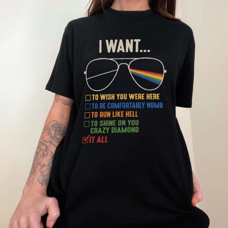 I Want It All Pink Floyd WYWH Comfortably Numb Run Like Hell Shirt I Want It All Pink Floyd WYWH Comfortably Numb Run Like Hell Shirt