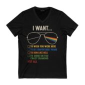 I Want It All Shirt Pink Floyd Glass Front Vneck Black - OtherBrick