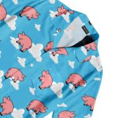 Pink Floyd Animals Blue Flying Pigs And Clouds Cartoon Hawaiian Shirt Hawaiian Shirt Pocket - OtherBrick