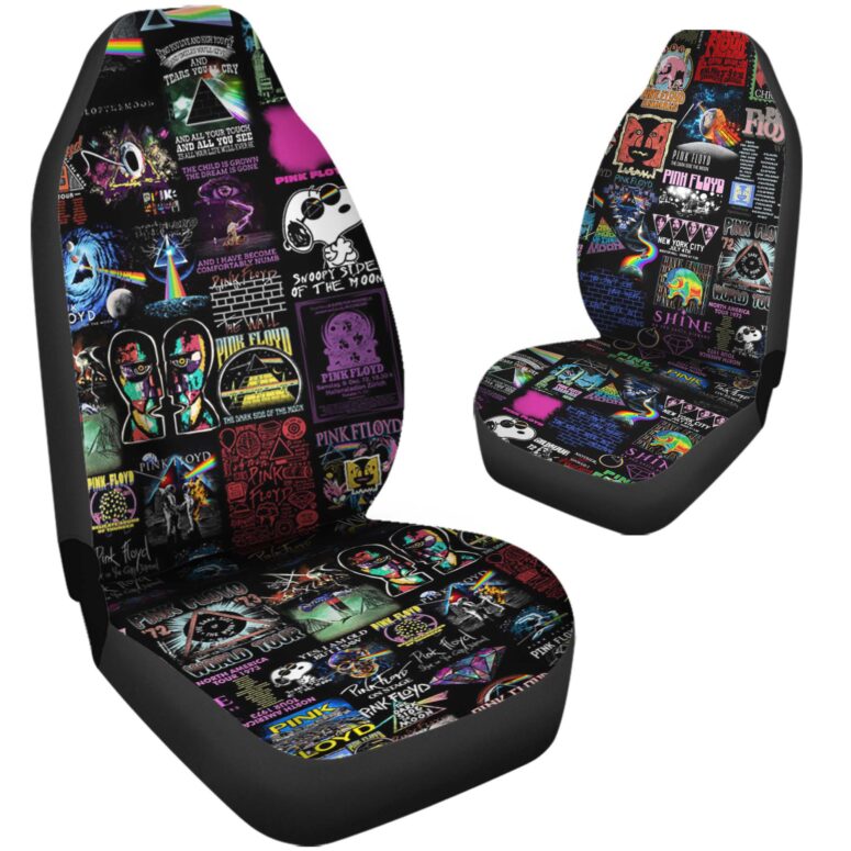 Pink Floyd Collage Digital Art Car Seat Cover