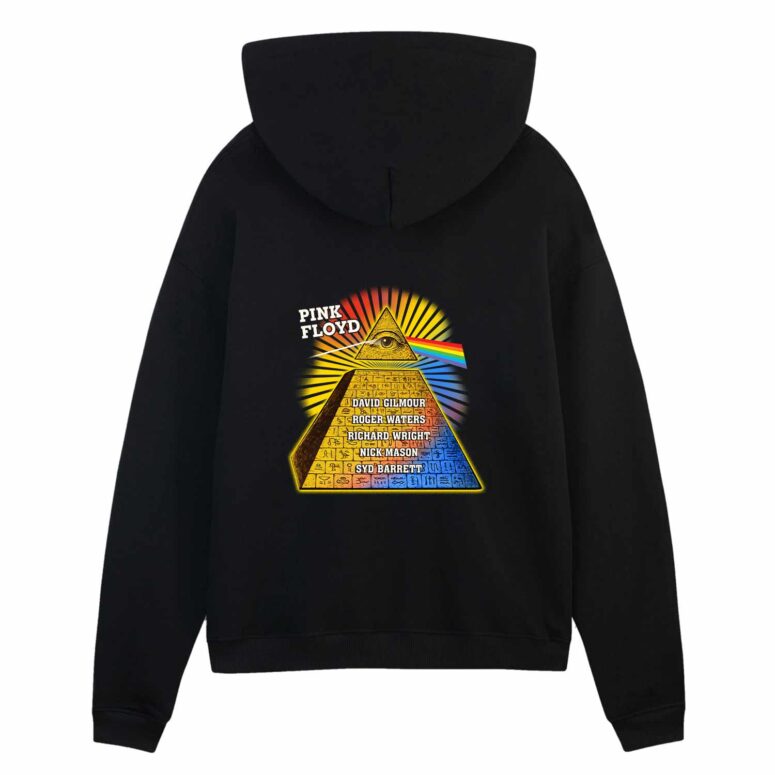 Eye of Providence Pyramid Vintage Pink Floyd Print Back Shirt Eye of Providence Pyramid Vintage Pink Floyd Print Back Shirt