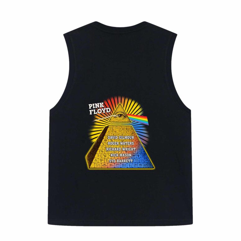Eye of Providence Pyramid Vintage Pink Floyd Print Back Shirt Eye of Providence Pyramid Vintage Pink Floyd Print Back Shirt