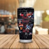 Pink Floyd The Wall Album Cover Black Wall Vintage Tumbler Mockup 00 - OtherBrick