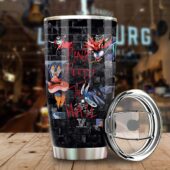 Pink Floyd The Wall Album Cover Black Wall Vintage Tumbler Mockup 02 - OtherBrick