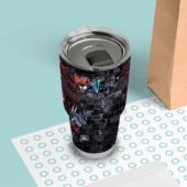 Pink Floyd The Wall Album Cover Black Wall Vintage Tumbler Mockup 07 - OtherBrick