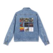 The Nine Album Collection Art Pink Floyd Denim Jacket Back - OtherBrick