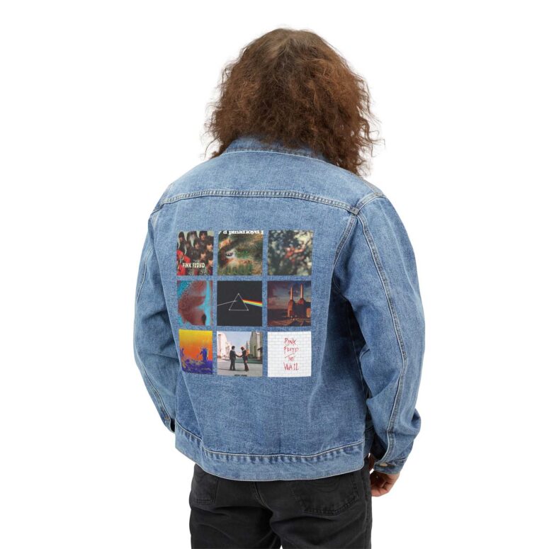 Top 9 Pink Floyd Album Collage Denim Jacket