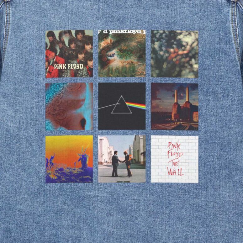 Top 9 Pink Floyd Album Collage Denim Jacket