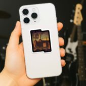 Animals Album Cover Flying Pig Battersea Power Station Pink Floyd Kiss Cut Sticker Sticker Mockup 4 - OtherBrick