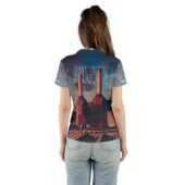 Animals Album Cover Flying Pig Battersea Power Station Pink Floyd Woman Back Mockup - OtherBrick