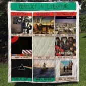 Conflict In Literature Pink Floyd Album Art Quilt Blanket Mockup 5 - OtherBrick