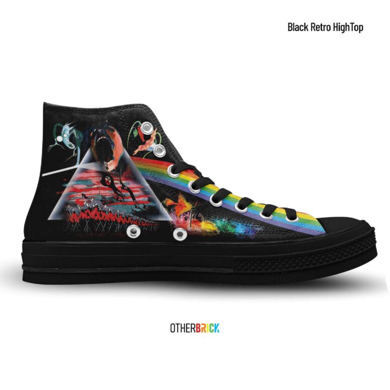 DSOTM Pink Floyd The Wall Screaming Face Fecking Flower Art Canvas Shoes