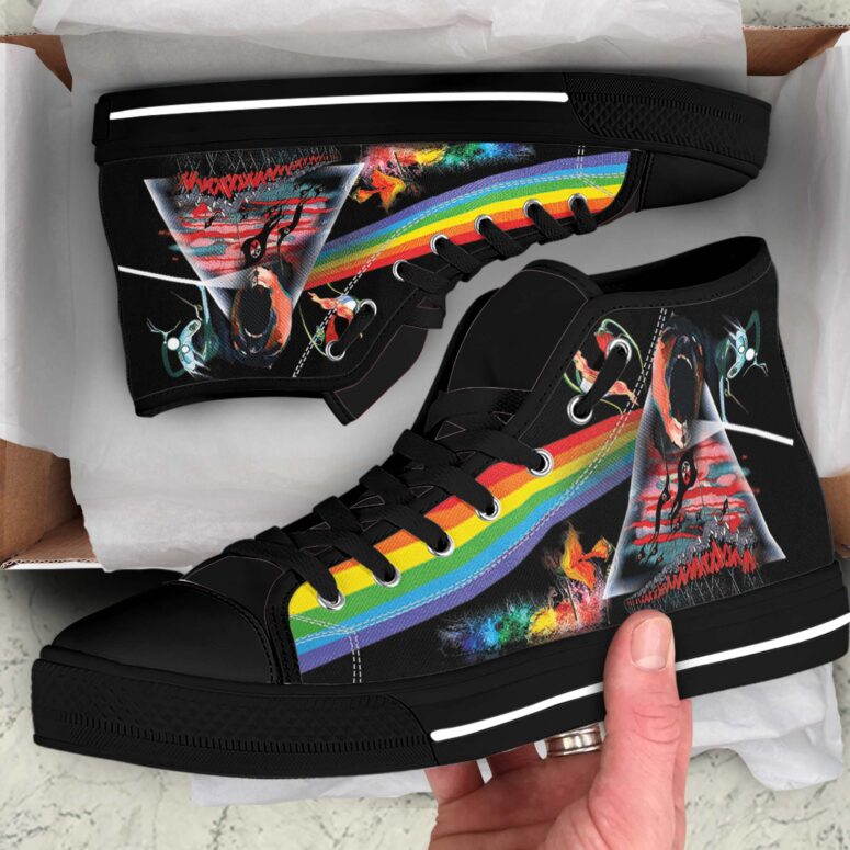 DSOTM Pink Floyd The Wall Screaming Face Fecking Flower Art Canvas Shoes