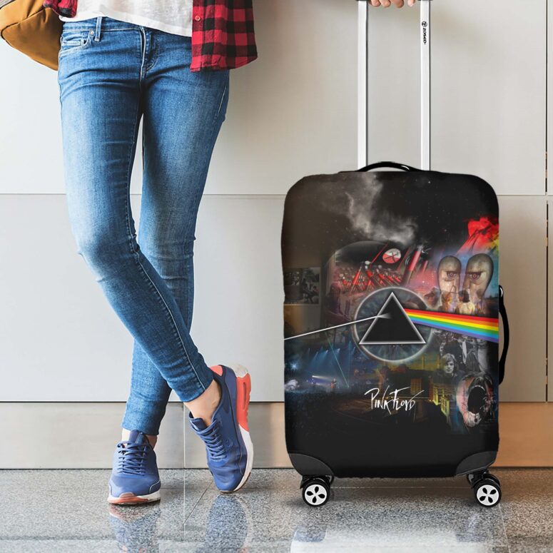 DSOTM Pulse Pink Floyd Album Collection Vintage Luggage Cover
