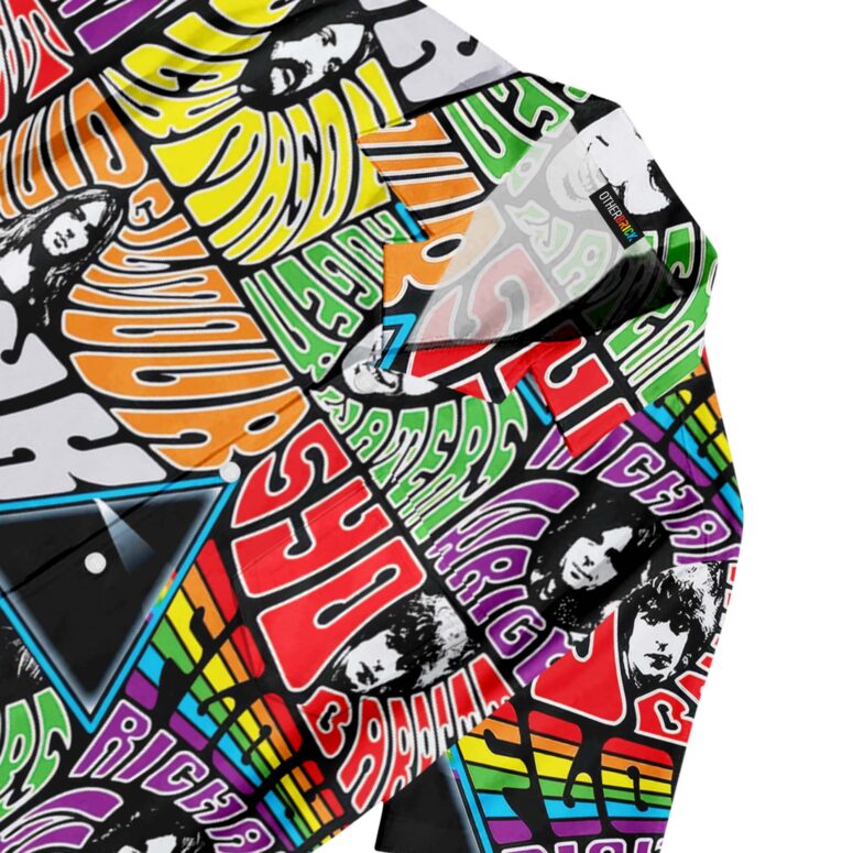 Dark Side Collage Full Color Pink Floyd Hawaiian Shirt Dark Side Collage Full Color Pink Floyd Hawaiian Shirt