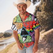 Dark Side Collage Full Color Pink Floyd Hawaiian Shirt Man Front 2 - OtherBrick