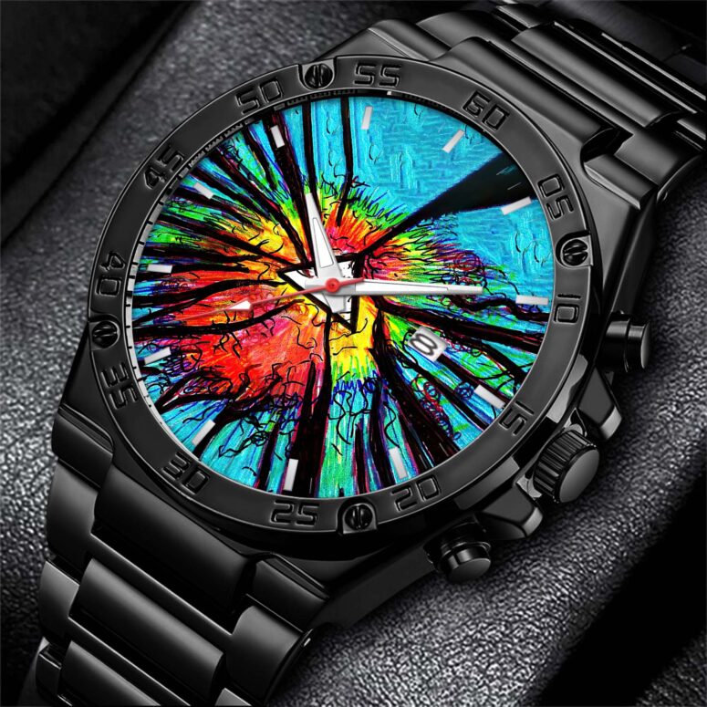 Dark Side Of The Moon Psychedelic Gentleman Powermatic Silver Watch Dark Side Of The Moon Psychedelic Gentleman Powermatic Silver Watch