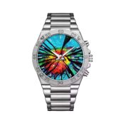Dark Side Of The Moon Psychedelic Gentleman Powermatic Silver Watch Front - OtherBrick