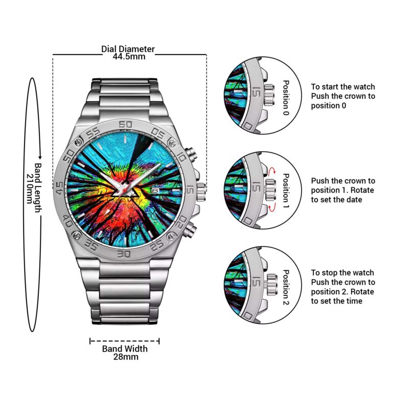 Dark Side Of The Moon Psychedelic Gentleman Powermatic Silver Watch Dark Side Of The Moon Psychedelic Gentleman Powermatic Silver Watch