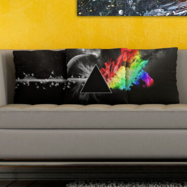 Dark Side Of the Moon in Space Digital Art Set 3 Cushion Pillow