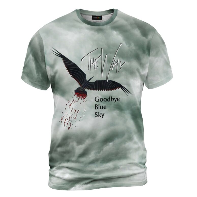 The Wall Goodbye Blue Sky Pink Floyd Vintage Shirt The Wall Goodbye Blue Sky Pink Floyd Vintage Shirt