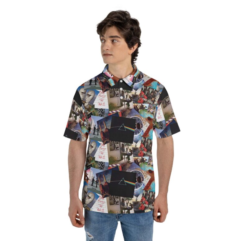 Pink Floyd Album Art Collage Covers Polo Shirt