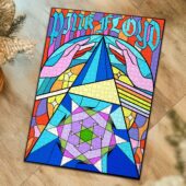 Pink Floyd Dsotm Band Stained Glass Colorful Puzzle Puzzle2 - OtherBrick