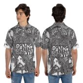 Pink Floyd Hand Draw Art Polo Shirt Man Front Back Mockup - OtherBrick